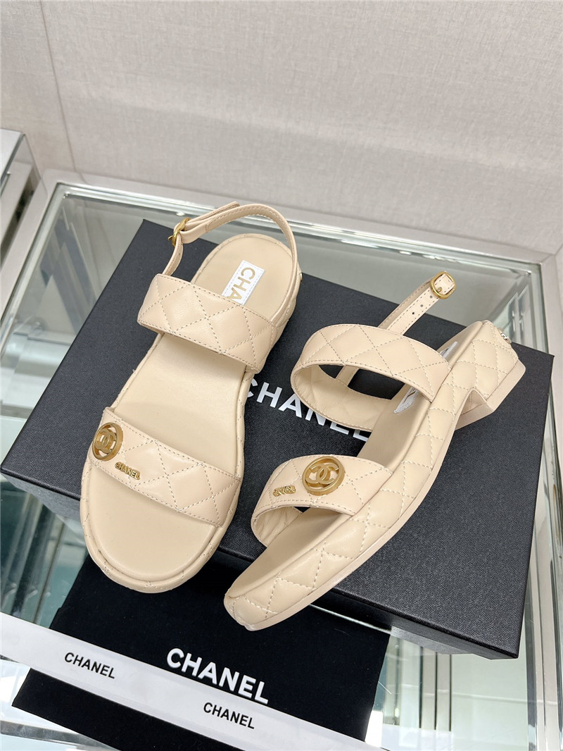 Best Replica chanel rhombus platform chunky heel sandals - Colareps