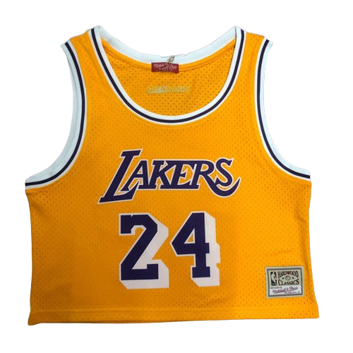 Best Replica KOBE BRYANT LOS ANGELES LAKERS WOMEN'S CROP TOP THROWBACK JERSEY - Colareps