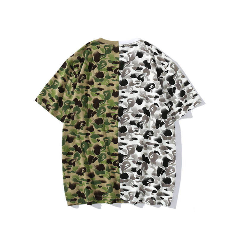 Best Replica Bape Ink Painting Camo College Cotton T Shirt 1716 - Colareps