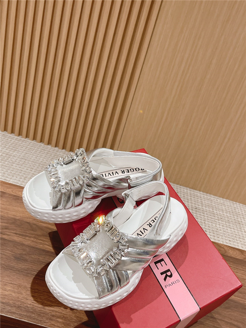 Best Replica Roger vivier diamond buckle platform sandals - Colareps