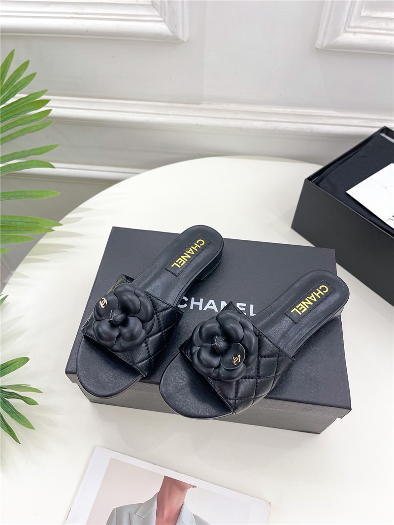 Best Replica chanel counter classic camellia slippers - Colareps