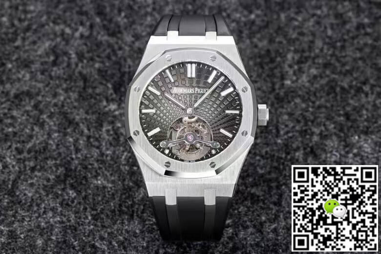Best Replica Replica Audemars Piguet Royal Oak Tourbillon 1:1 Best Edition R8 Factory V3 Black Strap - Colareps