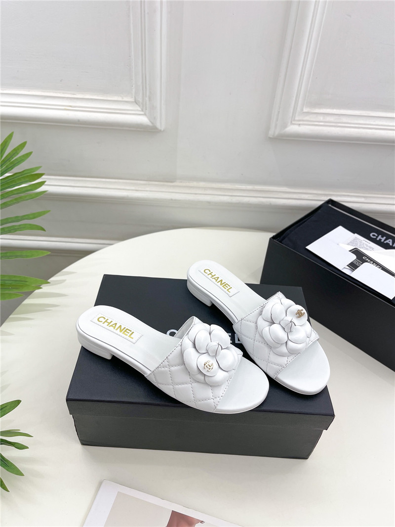 Best Replica chanel counter classic camellia slippers - Colareps
