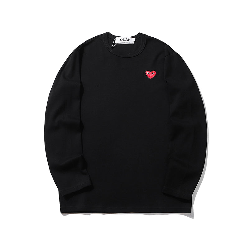 Best Replica Comme Des Garcons Play Embroidered Red Heart Long Sleeve Tee 2210 - Colareps
