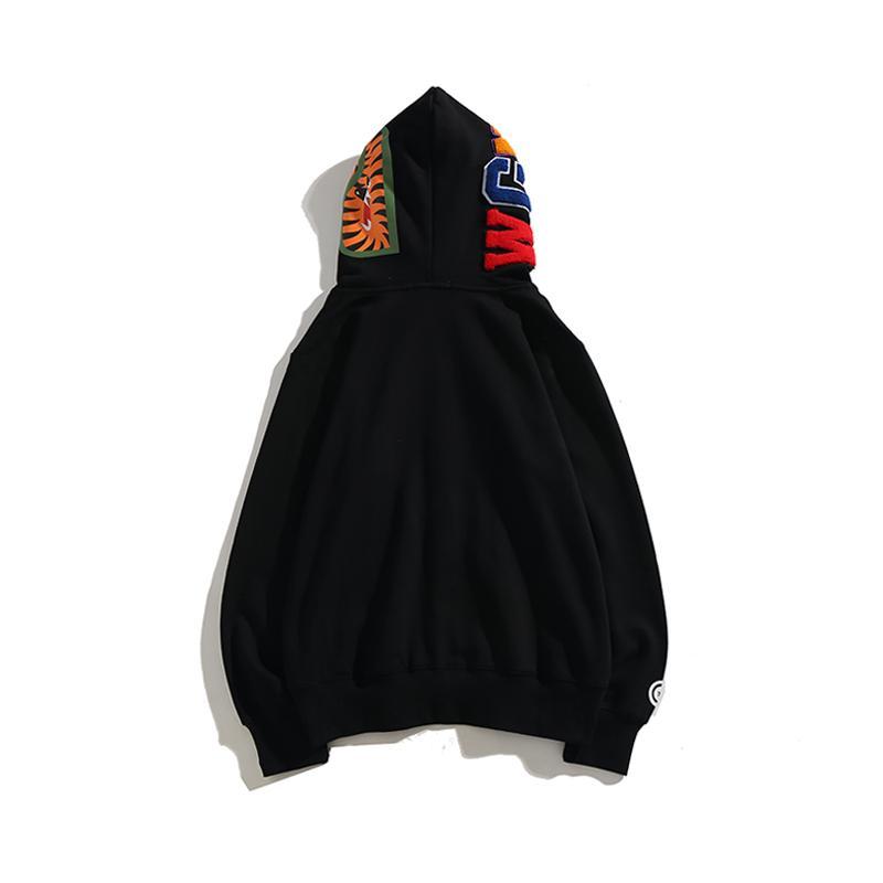 Best Replica Bape Full Zip Shark Black Hoodie - Colareps
