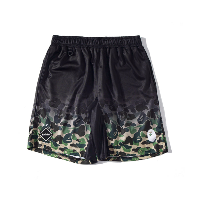 Best Replica BAPE x FCRB APE Shorts Camo Black White Pants HDCP8706 - Colareps