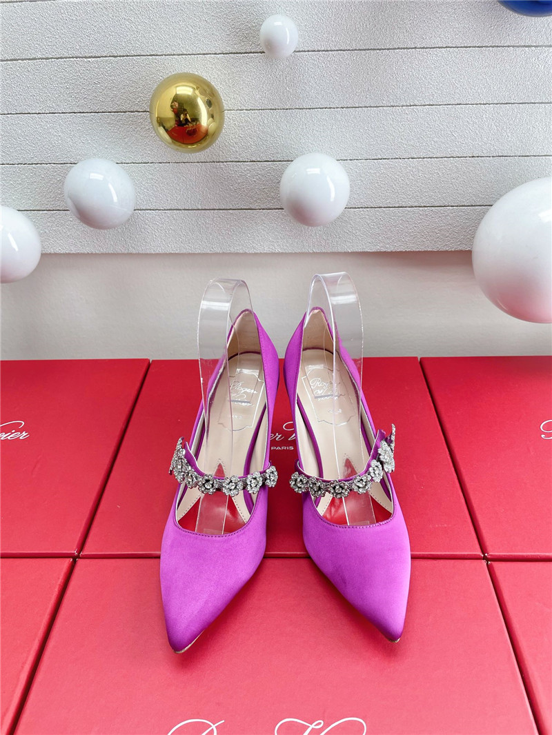 Best Replica Roger vivier Dupes wedding shoes snow diamond series high heels - Colareps