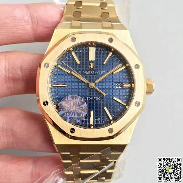 Best Replica Replica Audemars Piguet Royal Oak 15400OR 1:1 Best Edition JF Factory Blue Dial - Colareps