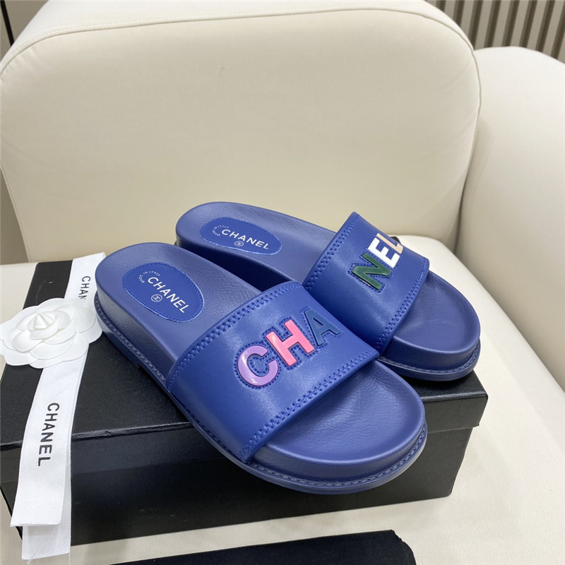 Best Replica chanel alphabet slippers womens - Colareps