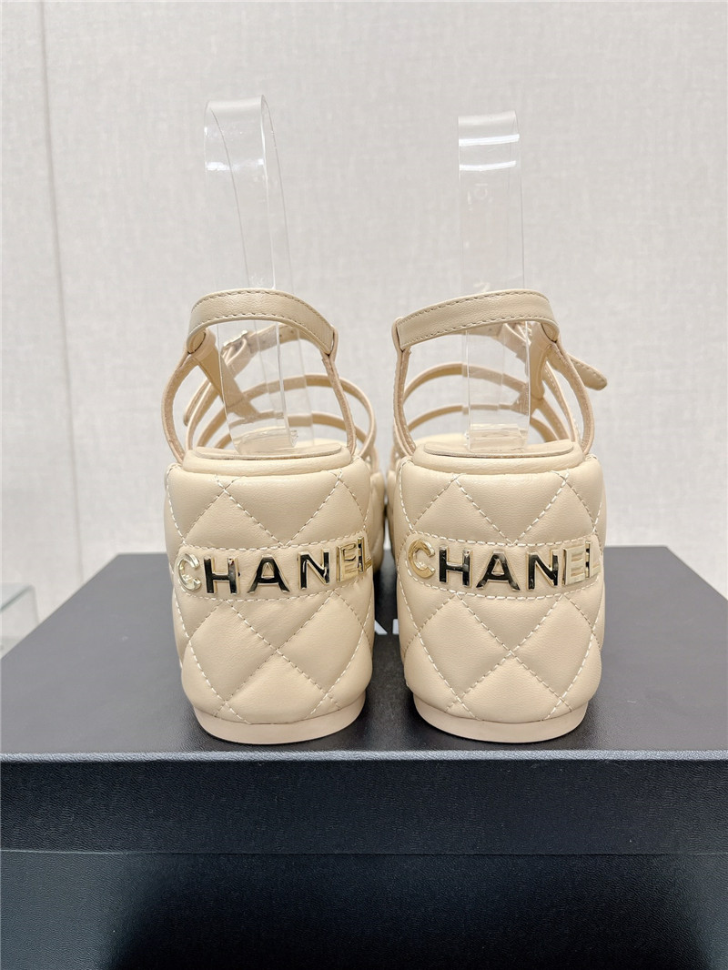 Best Replica Chanel rhombus water table platform sandals with thin straps - Colareps