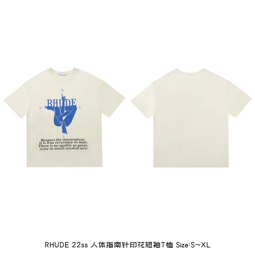 Best Replica Human compass printed short-sleeved T-shirt - Colareps