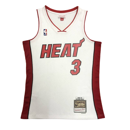 Best Replica DWYANE WADE MIAMI HEAT THROWBACK JERSEY (HEAT APPLIED) - Colareps