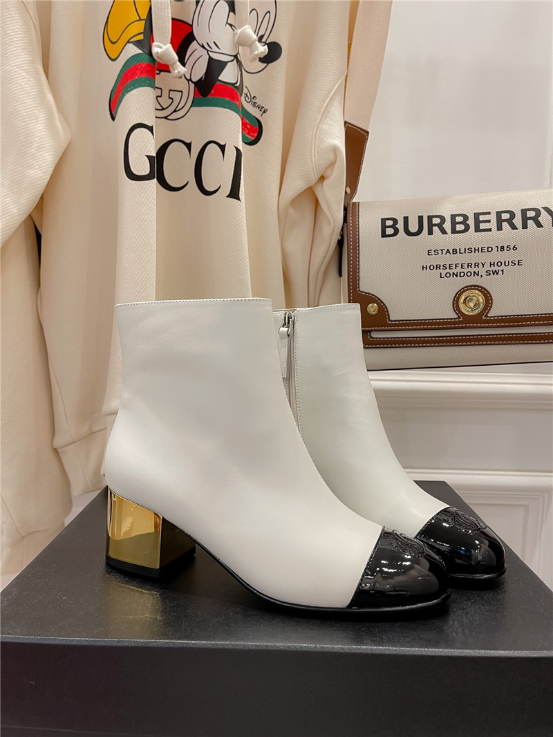 Best Replica chanel metal heel top ankle boots - Colareps