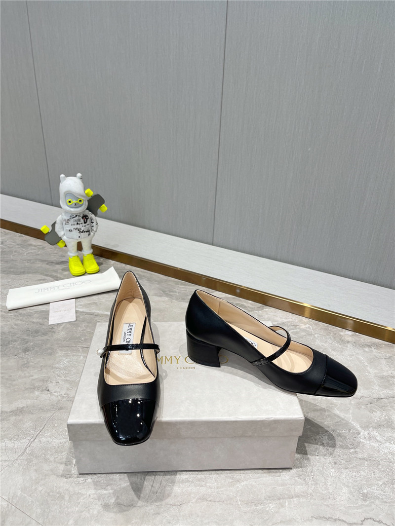 Best Replica Jimmy Choo Classic Square Toe Ballerinas - Colareps