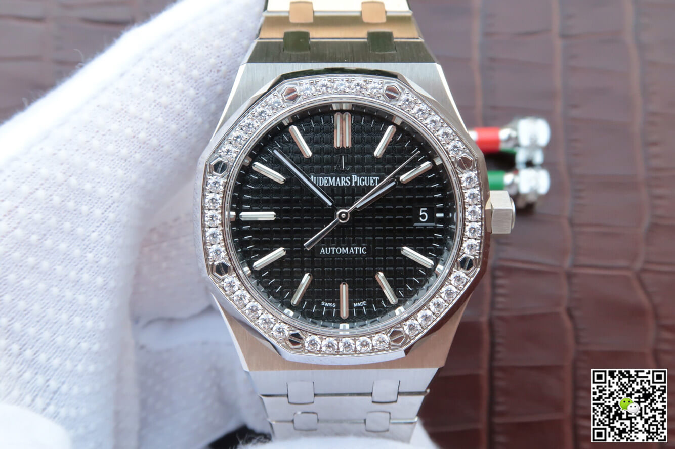 Best Replica Replica Audemars Piguet Royal Oak 15400/15450 Couple Watch 1:1 Best Edition JF Factory Diamond Bezel - Colareps
