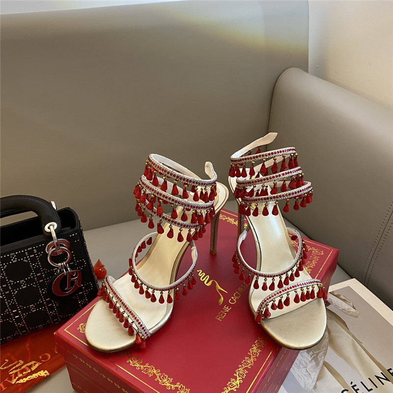 Best Replica Rene Caovilla Classic Snake Wrap Sandals - Colareps