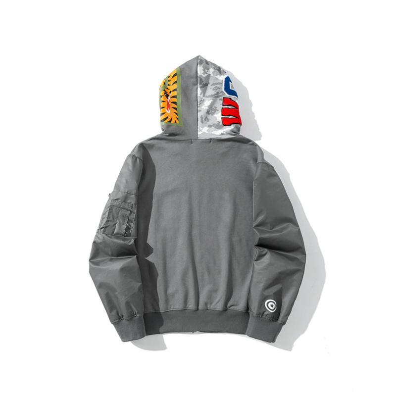 Best Replica BAPE Digital Camo Military Shark Full Zip Hoodie - Colareps