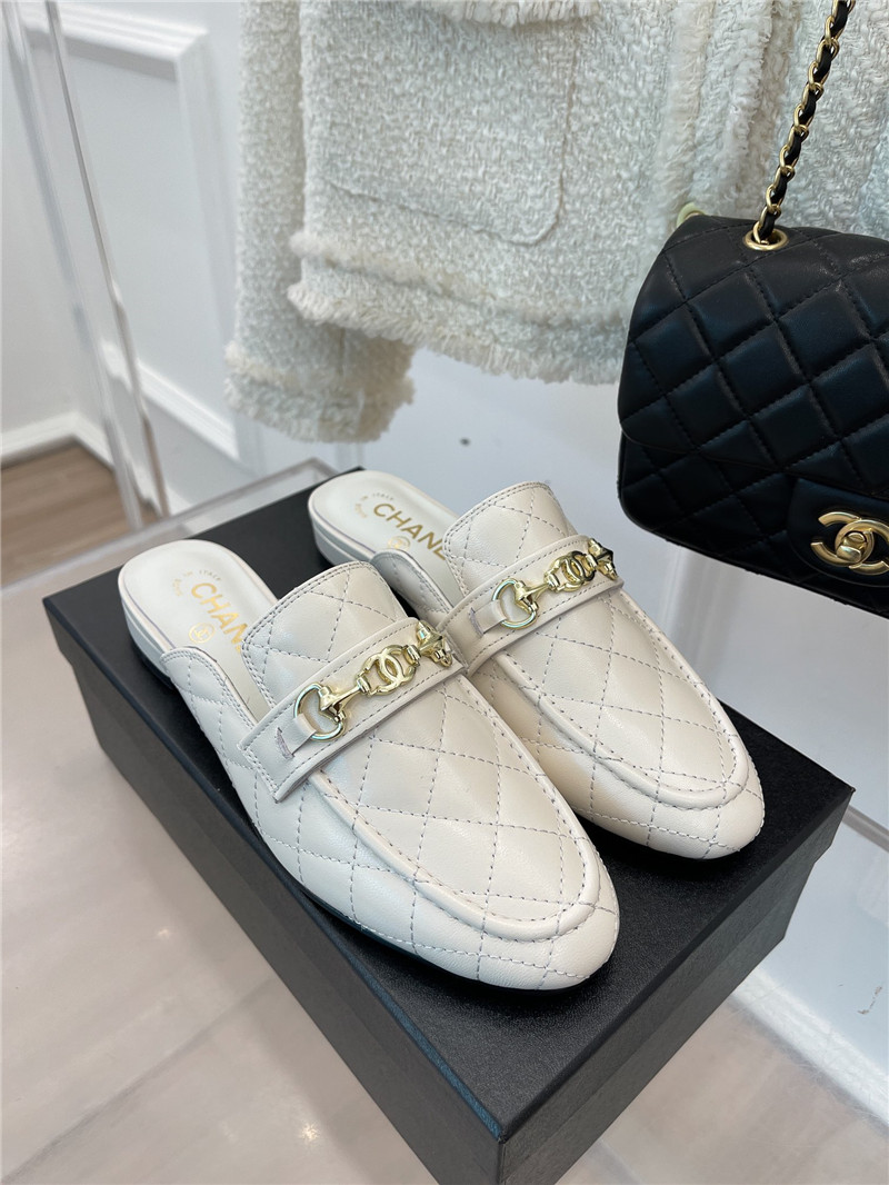 Best Replica chanel rhombic horsebit loafer slippers - Colareps
