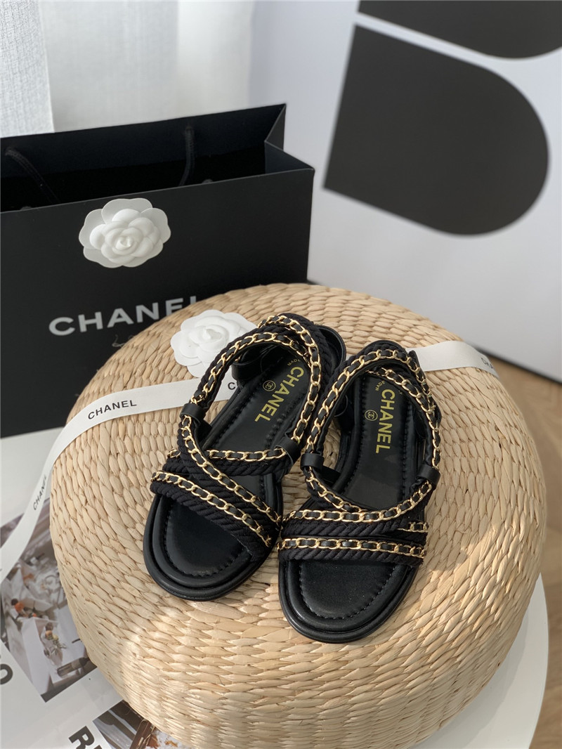 Best Replica chanel braided chain sandals - Colareps