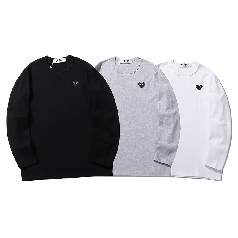 Best Replica Comme Des Garcons Play Embroidered Black Heart Long Sleeve Tee 2211 - Colareps