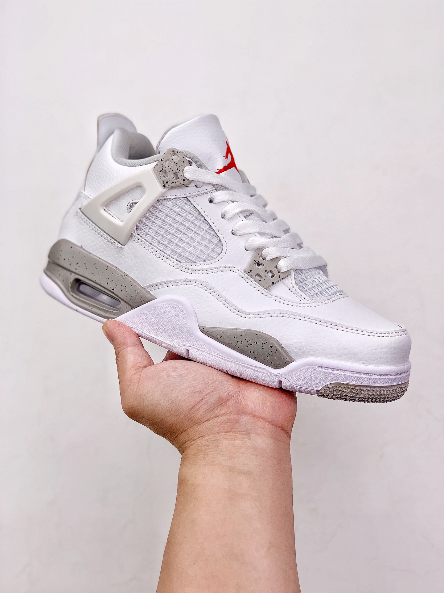 Best Replica Jordan 4 Retro White Oreo extended size - Colareps