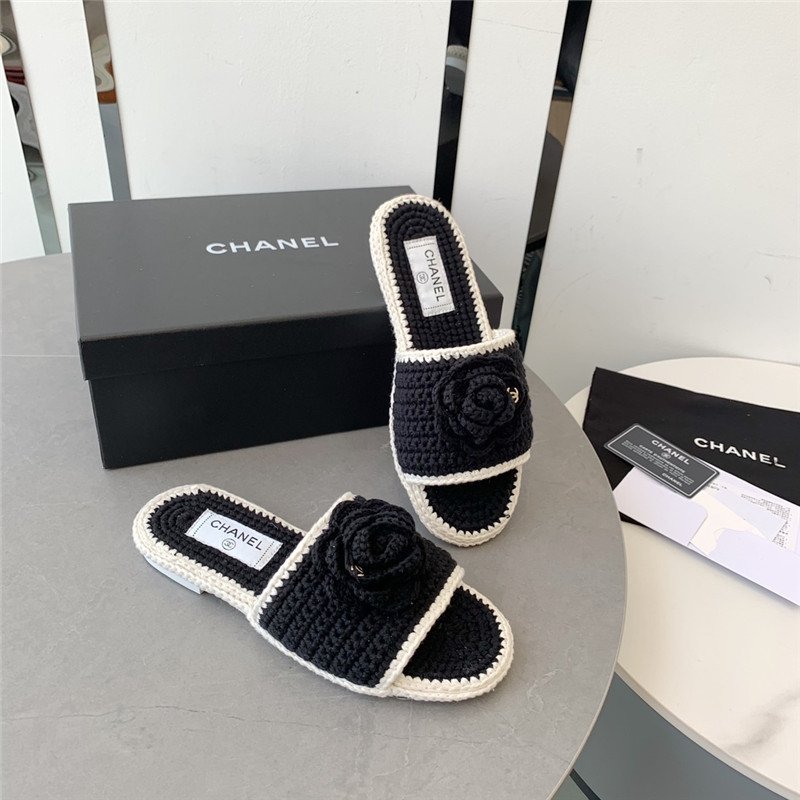 Best Replica Chanel crochet honey slippers - Colareps