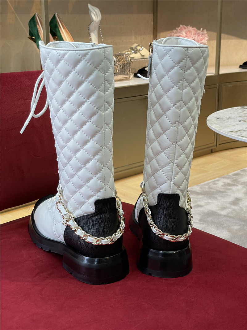 Best Replica chanel lace up long boots - Colareps