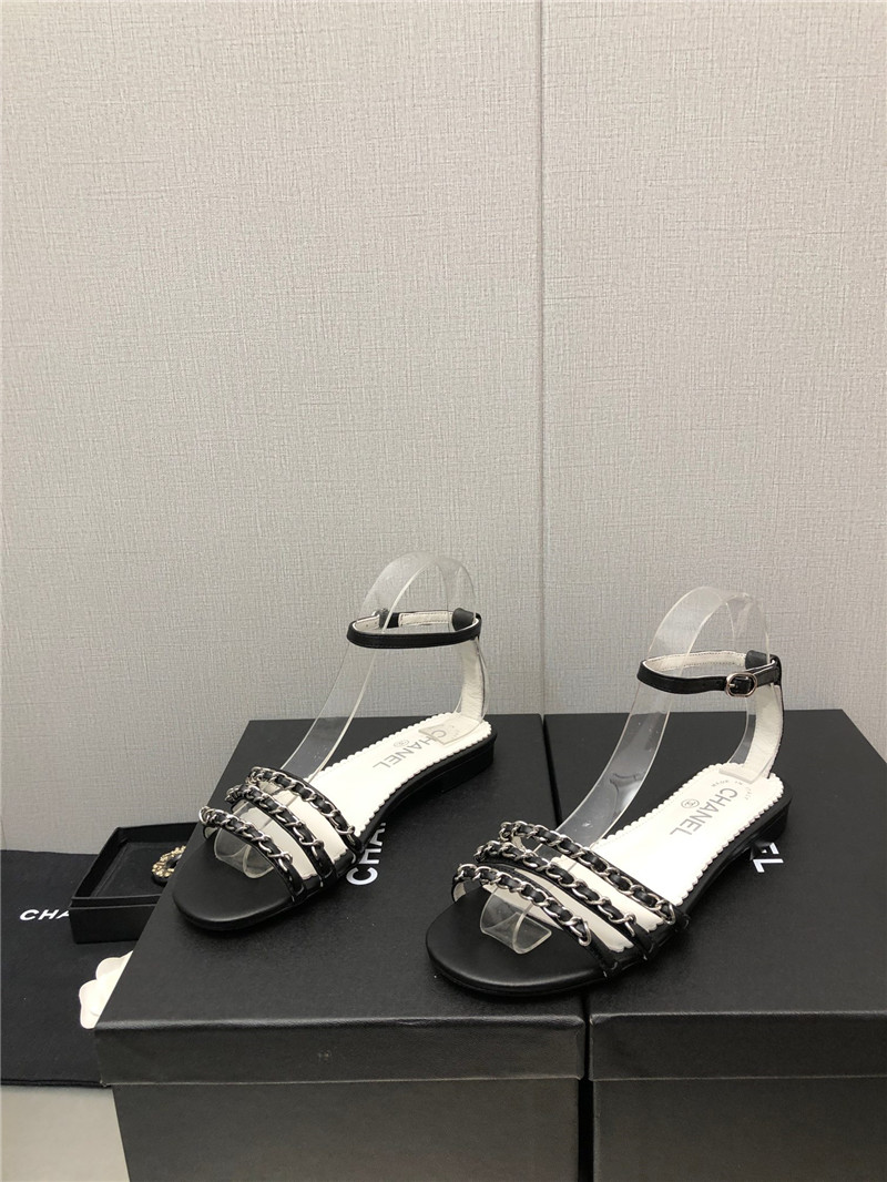 Best Replica Chanel new chain flat sandals - Colareps