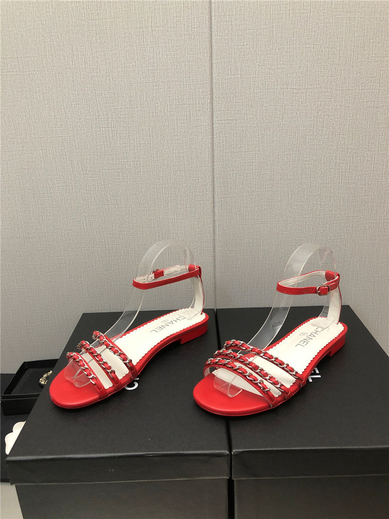 Best Replica Chanel new chain flat sandals - Colareps