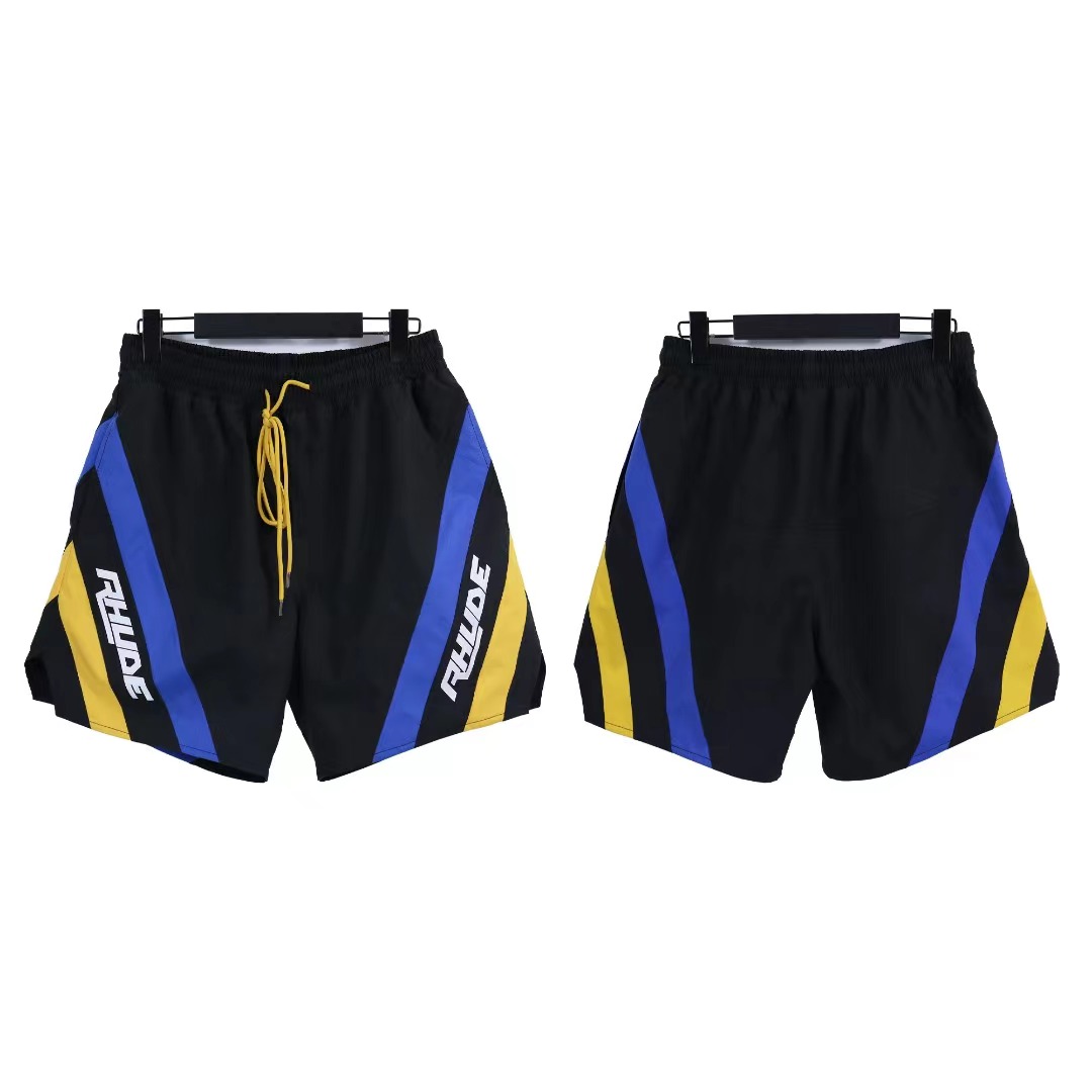 Best Replica Men's logo printed letters side color blocking sports shorts - Colareps