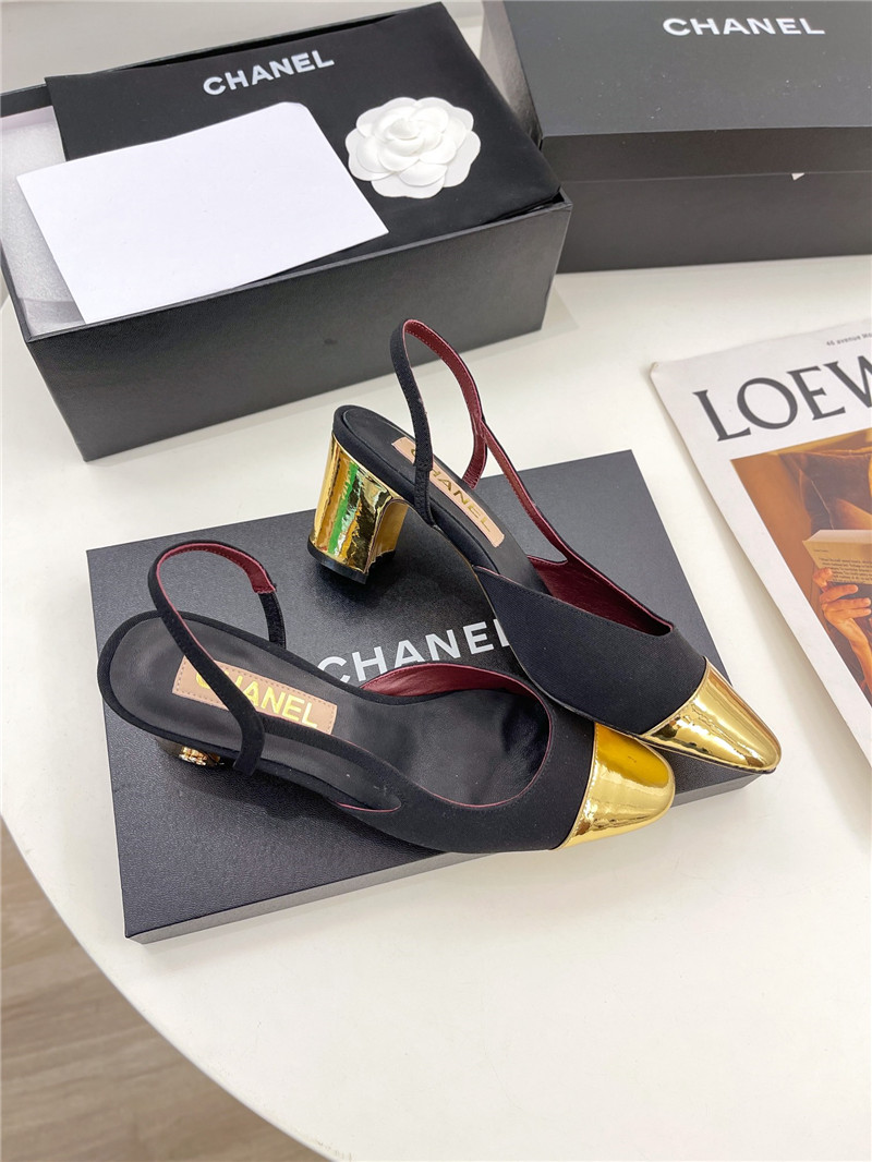 Best Replica chanel classic block heel sandals - Colareps