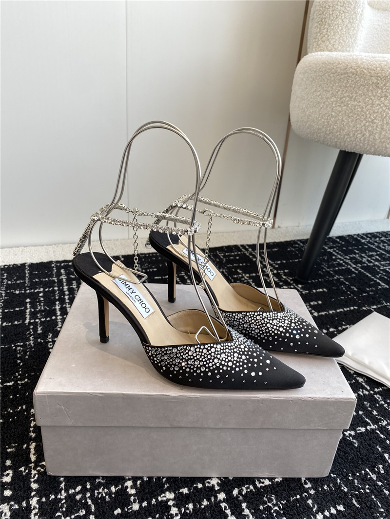 Best Replica Jimmy Choo Square Buckle Drill Point Half Drag - Colareps