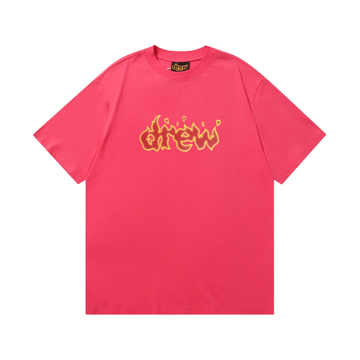 Best Replica Drew House Fire T-shirt Rose Red - Colareps