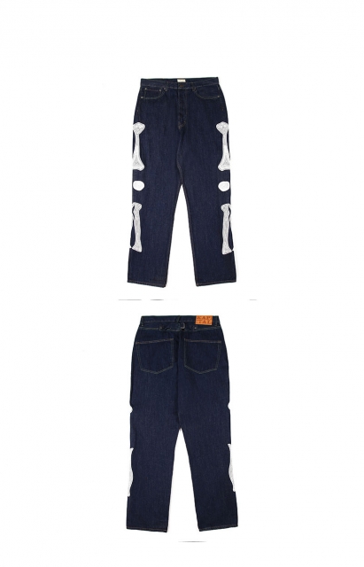 Best Replica Kapital Bone logo denim jeans Travis Scott - Colareps