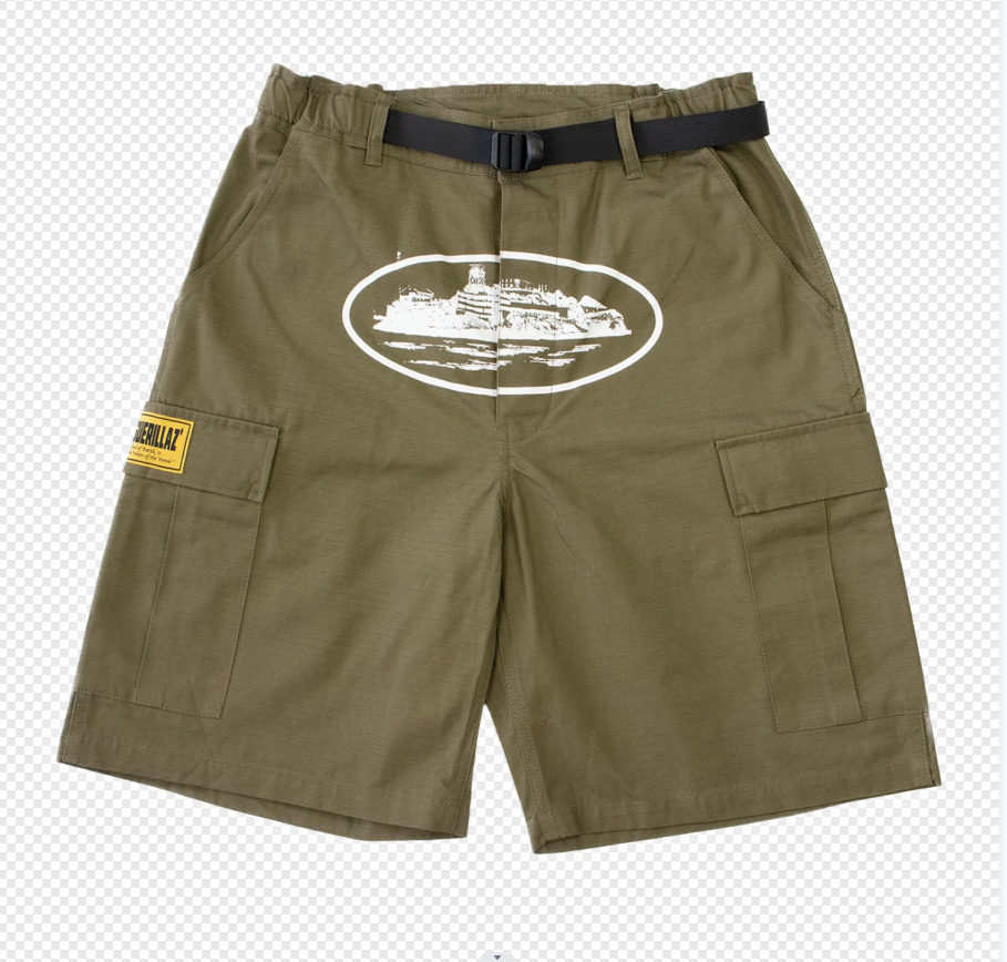 Best Replica Corteiz Island print work shorts 5 colors - Colareps