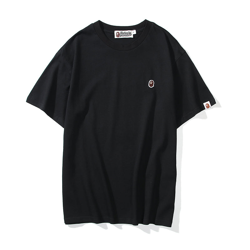 Best Replica Bape Embroidered Ape Head Classic Cotton T Shirt 5083 - Colareps
