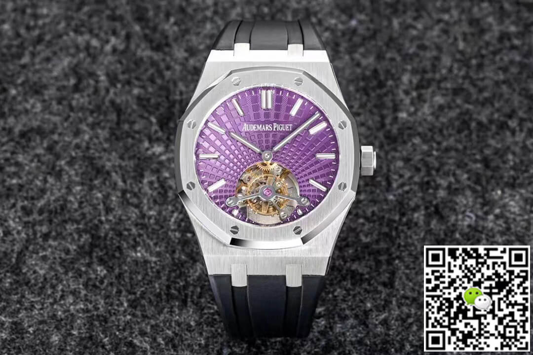 Best Replica Replica Audemars Piguet Royal Oak Tourbillon 1:1 Best Edition R8 Factory V3 Purple Dial - Colareps