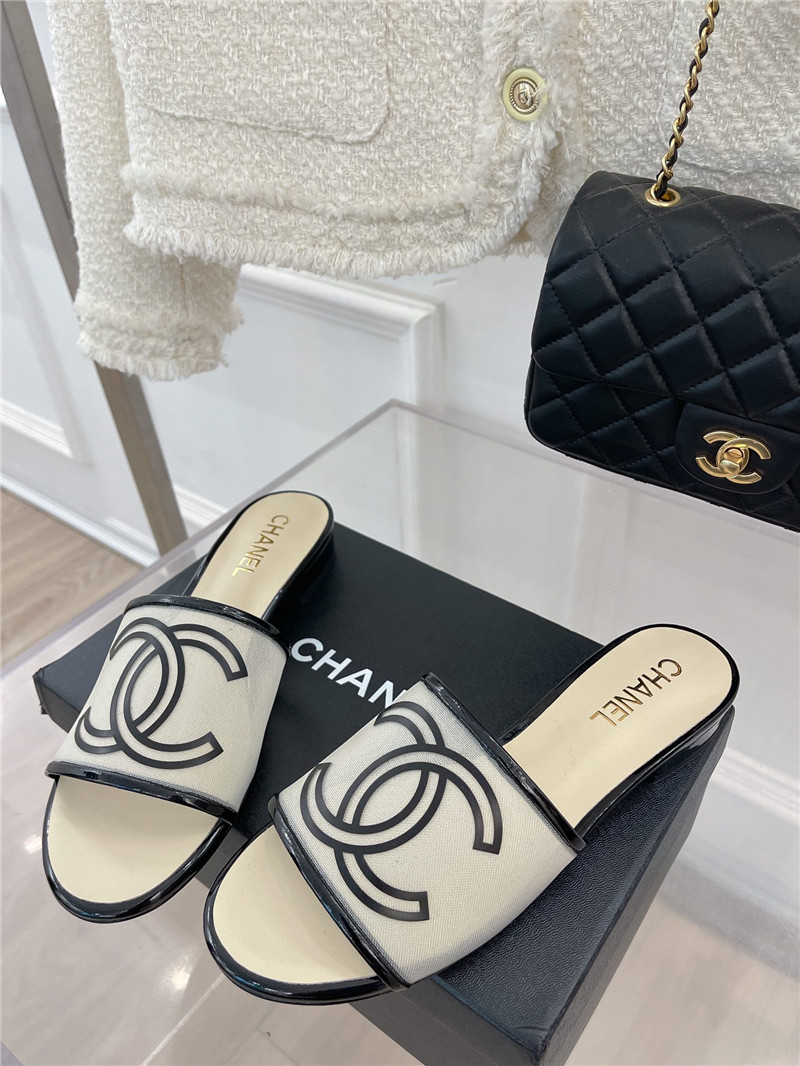 Best Replica chanel classic flat logo slippers - Colareps