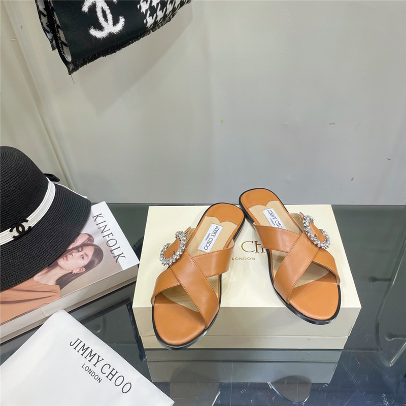 Best Replica jimmy choo pearl flat slippers - Colareps