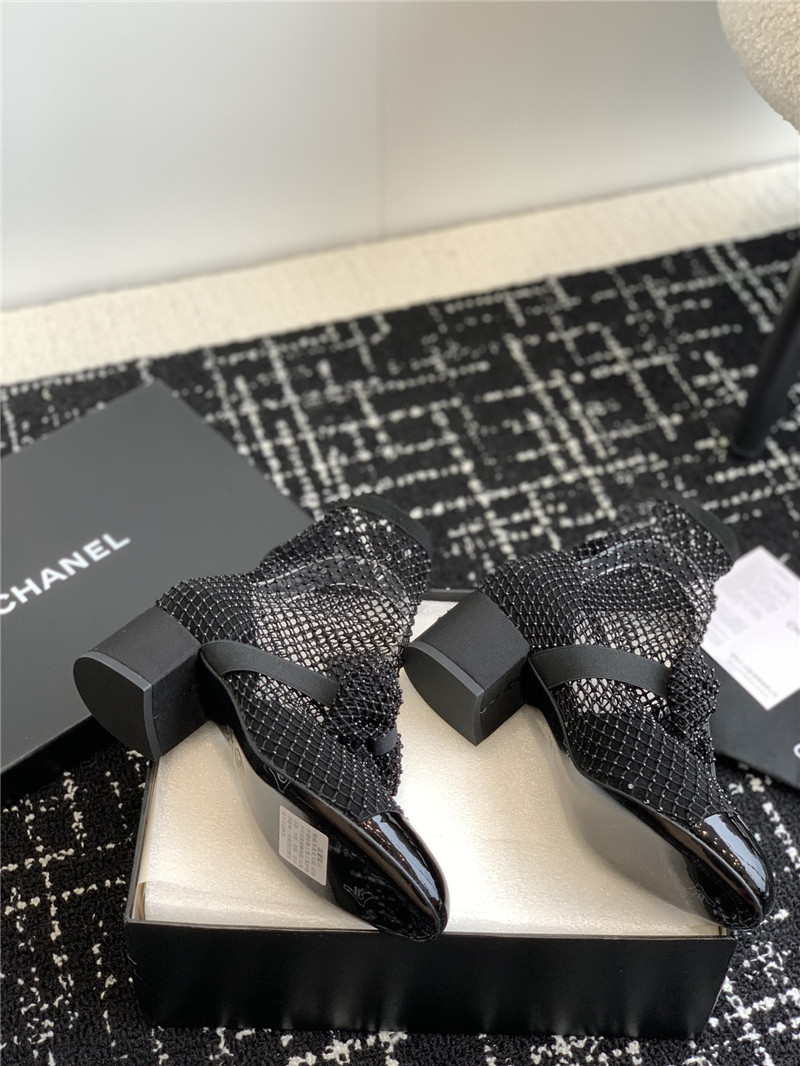Best Replica Chanel new Mary Jane mesh drill boots - Colareps