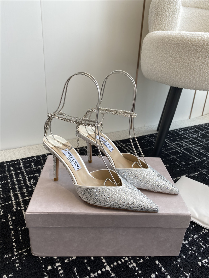 Best Replica Jimmy Choo Square Buckle Drill Point Half Drag - Colareps