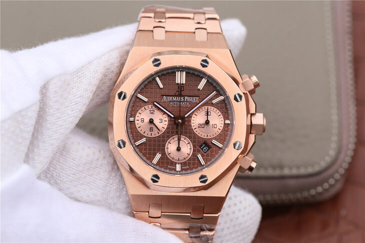 Best Replica Replica Audemars Piguet Royal Oak Chronograph 26331OR.OO.1220OR.02 1:1 Best Edition OM Factory Rose Gold - Colareps