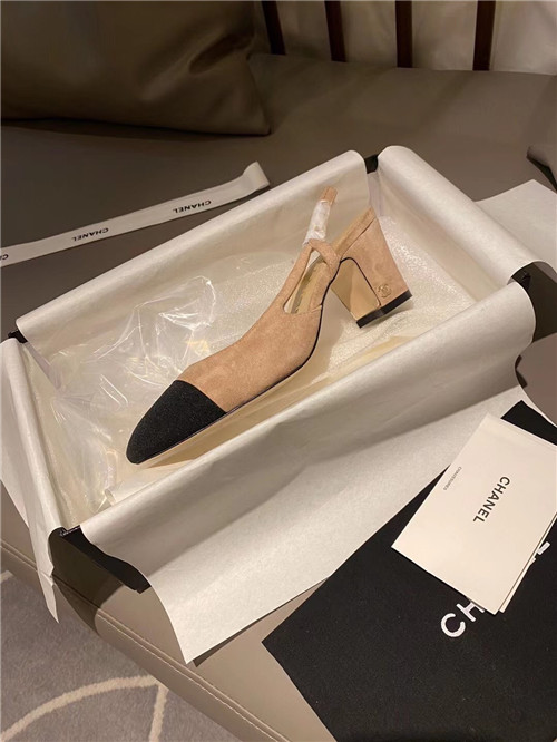 Best Replica Chanel Slingback Dupe heels sandals - Colareps