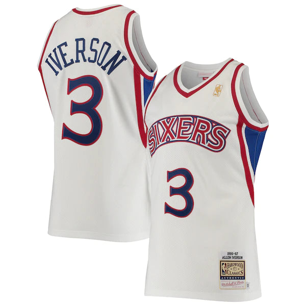 Best Replica ALLEN IVERSON PHILADELPHIA 76ERS THROWBACK JERSEY - Colareps