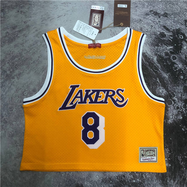 Best Replica KOBE BRYANT LOS ANGELES LAKERS WOMEN'S CROP TOP THROWBACK JERSEY - Colareps