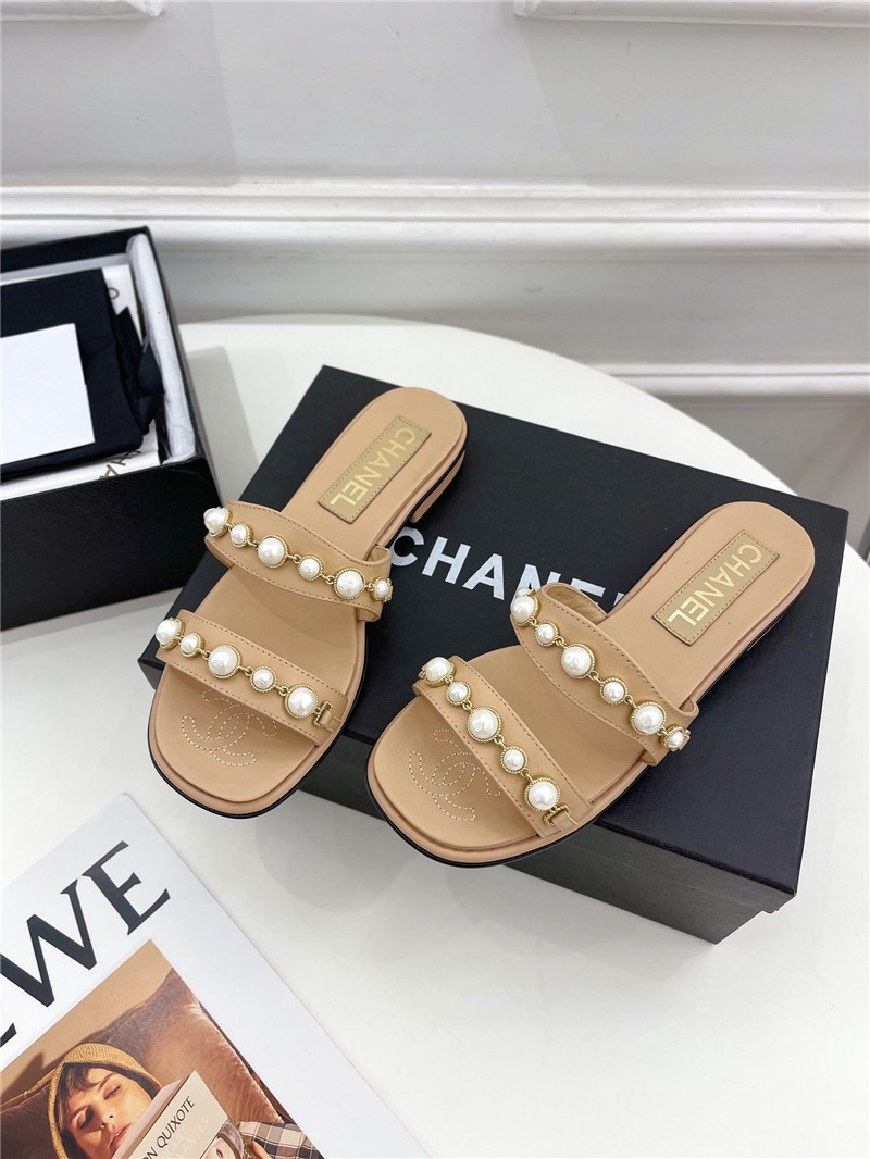 Best Replica Chanel counter catwalk pearl slippers - Colareps