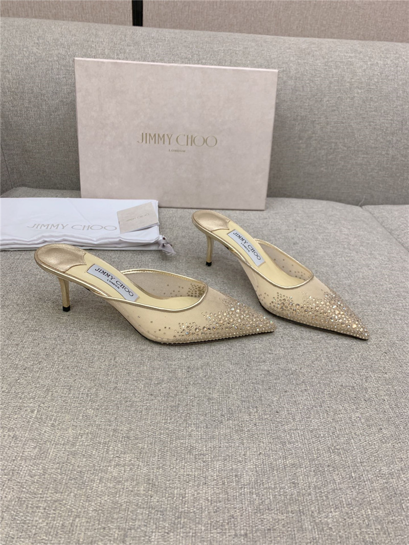 Best Replica Jimmy Choo new rhinestone mesh fairy shoes wedding shoes - Colareps