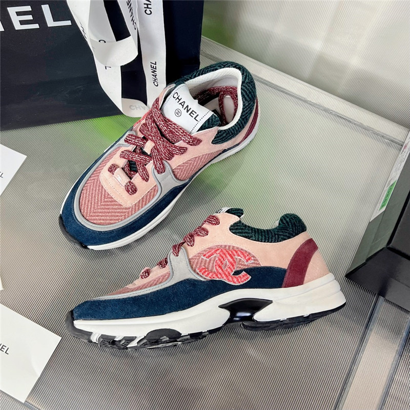 Best Replica Chanel new color wool stitching casual sneakers - Colareps