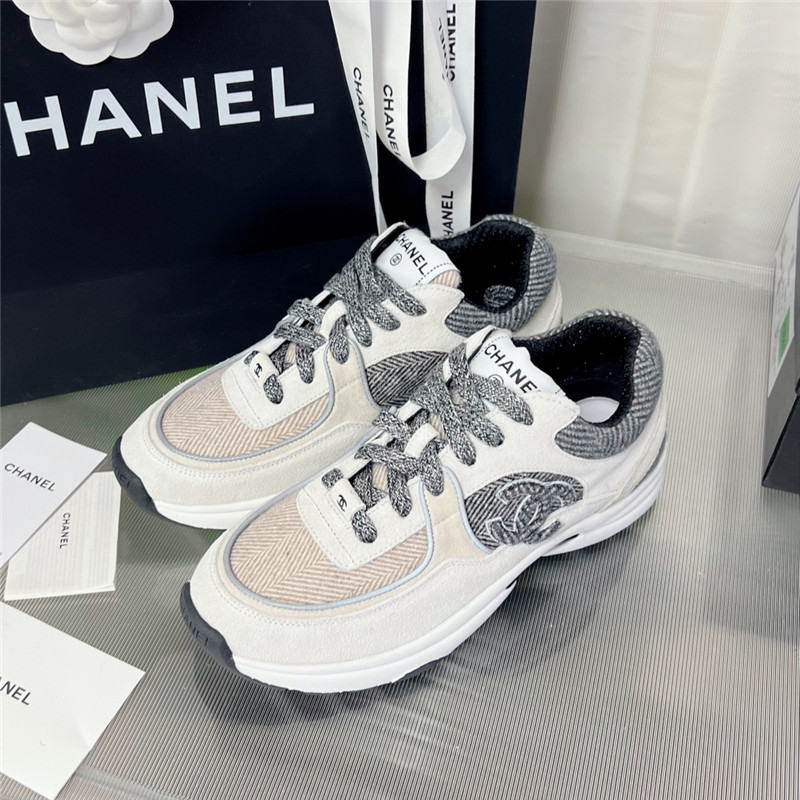 Best Replica Chanel new color wool stitching casual sneakers - Colareps