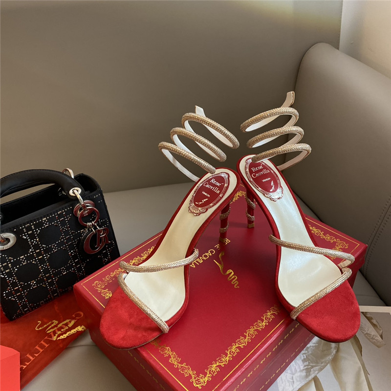 Best Replica Rene Caovilla Dupe Snake Band Sandals - Colareps